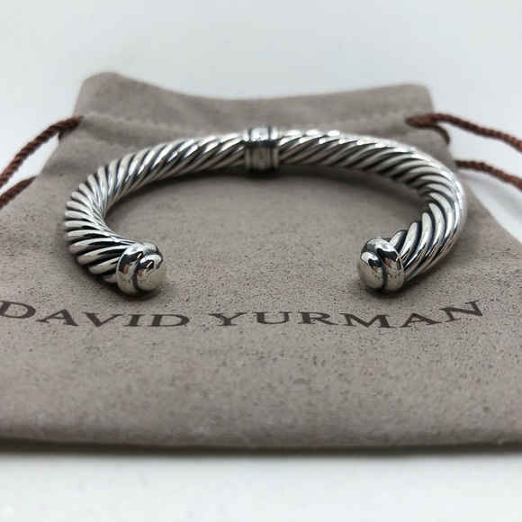 David Yurman Black Diamond Station Cable Cuff 7mm - Picture 4 of 7